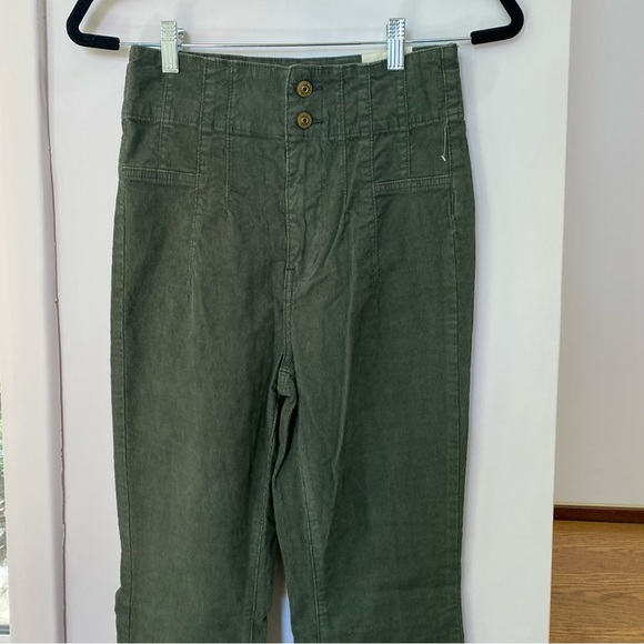 Free People We The Free Jayde Cord Flare Jeans Kelp Green 28 - Picture 9 of 14